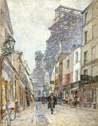 Frdric Houbron - La rue du ChevalierdelaBarre avec le SacrCur en construction.webp
