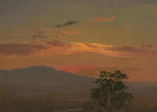 Frederic Edwin Church - Landscape at sunset Hudson NY.webp