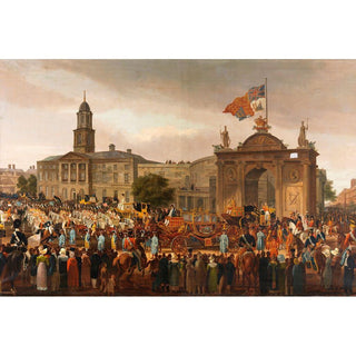 George IV, Roi d'Angleterre, entrant à Dublin par William Turner De Lond | Reproduction Tableau Décoration murale affiche copie