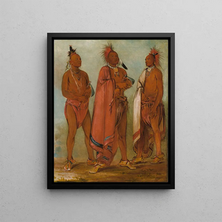 George Catlin - WaMshEeSheek He Who Takes Away WaChshUk War MinkChsk Three Distinguished Young Men.webp