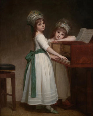 George Romney - Portrait of Maria and Catherine the Daughters of Edward Thurlow 1st Baron Thurlow.webp