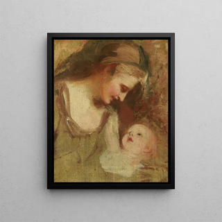 George Romney - Sketch Of A Mother And Child.webp