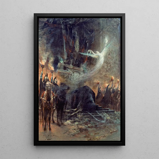 Georges Jules Victor Clairin - Funrailles de Victor Hugo la veille sous larc de triomphe.webp