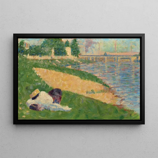Georges Seurat - The Seine with Clothing on the Bank Study for Bathers at Asnires.webp