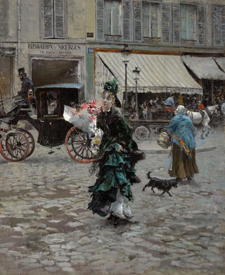 Giovanni Boldini - Crossing The Street.webp