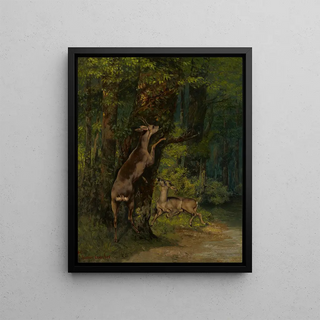 Gustave Courbet - Deer in the Forest.webp