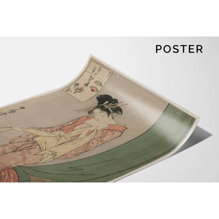 Hanaogi de l'Ogiya de la série Devinettes illustrées - Kitagawa Utamaro | Reproduction Tableau Décoration murale affiche copie