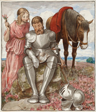 Hans Thoma - Erika and Seated Knight.webp