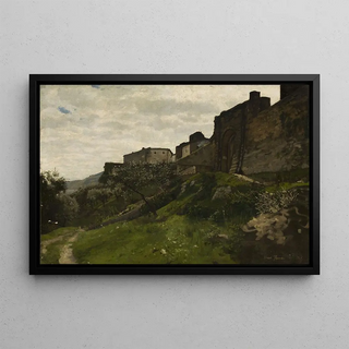 Hans Thoma - Fragment of defensive walls.webp
