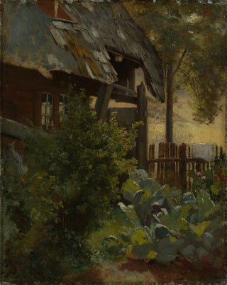 Hans Thoma - Kohlgarten mit Hausecke.webp