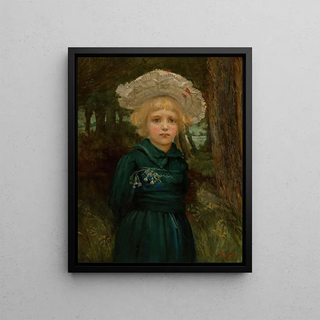 Hans Thoma - Portrait of a girl in a green dress.webp