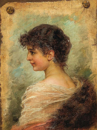 Hans Zatzka - Profile Portrait of a Young Woman.webp