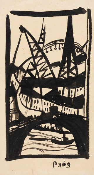 Hermann Stenner - Paris Eiffelturm mit Seinebrcke.webp
