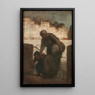 Honor Daumier - Une laveuse au Quai dAnjou Laundress on the Quai dAnjou.webp