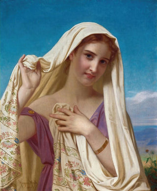 Hugues Merle - Young Girl In A Veil.webp