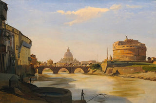 Ippolito Caffi - View Of The Castel Santangelo Rome.webp