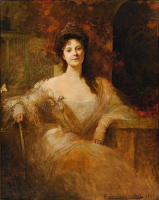 JeanJosephBenjamin Constant - Portrait of An Elegant Lady.webp