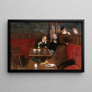 Jean Braud - Trois personnages dans un caf.webp