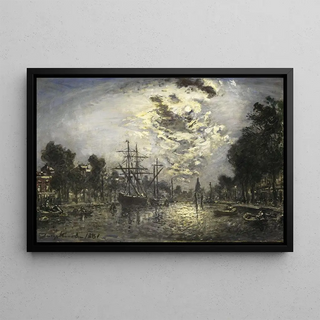 Johan Barthold Jongkind - Rotterdam in the Moonlight.webp