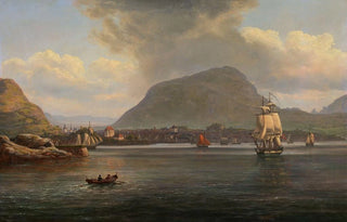 Johan Christian Dahl - Bergen seen from the northern Inlet.webp