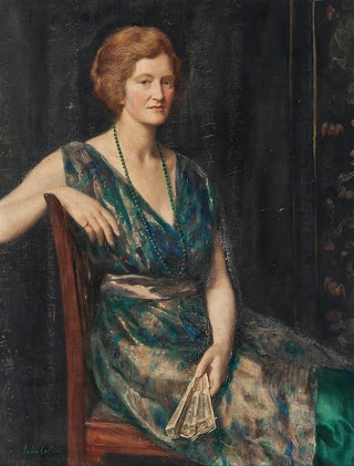 John Collier - Portrait of a lady thought to be Mrs Geoffrey Pynam of Guildford.webp
