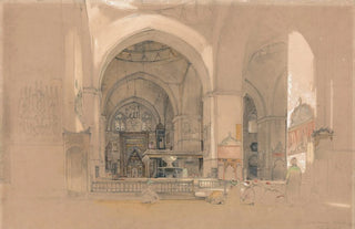 John Frederick Lewis - Interior of the Great Mosque Ulucami Bursa Turkey.webp