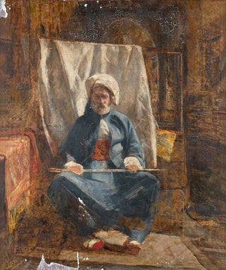 John Frederick Lewis - Sketch for In the Bezestein El Khan Khalil Cairo.webp