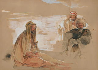 John Frederick Lewis - Study Of Three Arabs.webp