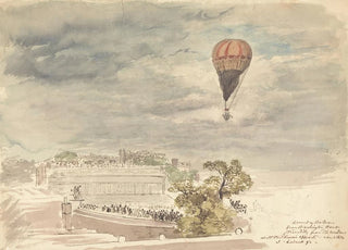 John Linnell - Ascent of Balloon from Burlington House Piccadilly from the Window at Mr B Palmers.webp