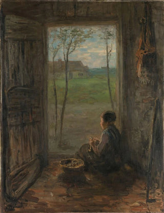 Jozef Israls - A Laren Scene.webp