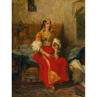 Juive de Tanger en Costume d'Appart - Eugène Delacroix | Reproduction Tableau Décoration murale affiche copie