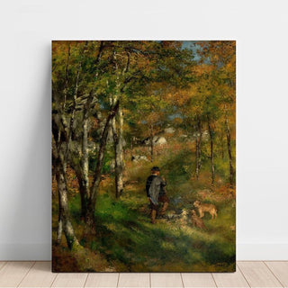 Jules Le Cœur et ses chiens dans la forêt de Fontainebleau - Pierre-Auguste Renoir | Reproduction Tableau Décoration murale affiche copie