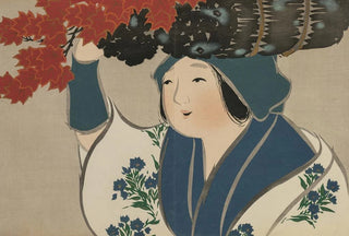 Kamisaka Sekka - Kindling Salesgirl Kurokiuri.webp