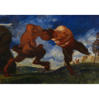 Kämpfende Faune - Franz von Stuck | Reproduction Tableau Décoration murale affiche copie