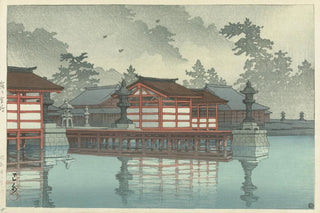 Kawase Hasui - Miyajima in de mist.webp