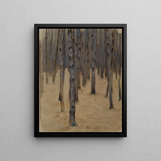 Koloman Moser - Nadelwald im Schnee.webp