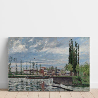 L'écluse de Pontoise 1872 - Camille Pissarro | Reproduction Tableau Décoration murale affiche copie