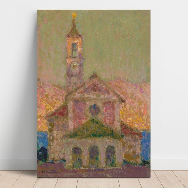 Reproducción del cuadro La iglesia, Lago Maggiore - Henri Le Sidaner