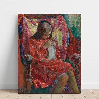 La Petite Couseuse - Henri Lebasque | Reproduction Tableau Décoration murale affiche copie