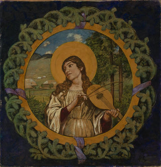 La Sainte Cécile dans une couronne de sapin - Hans Thoma