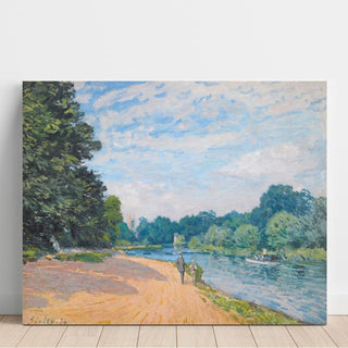 La Tamise avec Hampton Church - Alfred Sisley | Reproduction Tableau Décoration murale affiche copie