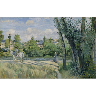 La lumière du soleil sur la route, Pontoise - Camille Pissarro | Reproduction Tableau Décoration murale affiche copie