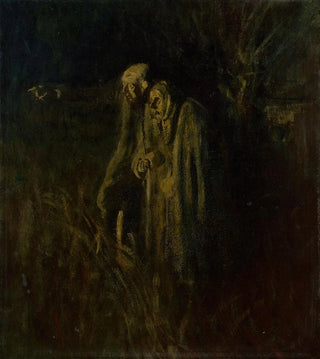 Ladislav Mednynszky - End of Life Elderly Couple at Night.webp