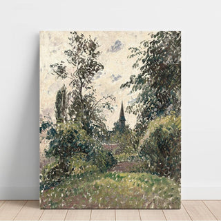 Le Clocher de Bazincourt - Camille Pissarro | Reproduction Tableau Décoration murale affiche copie