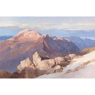 Le Hoher Göll depuis le Watzmann-Hocheck - Edward Theodore Compton | Reproduction Tableau Décoration murale affiche copie
