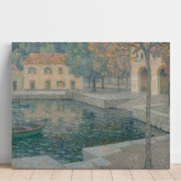 Reproducción del cuadro El estanque del refugio - Henri Le Sidaner