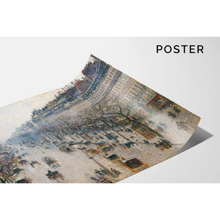 Le boulevard Montmartre un matin d'hiver - Camille Pissarro | Reproduction Tableau Décoration murale affiche copie