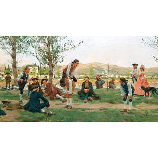 Le jeu du saute-mouton - Raffaello Sorbi | Reproduction Tableau Décoration murale affiche copie