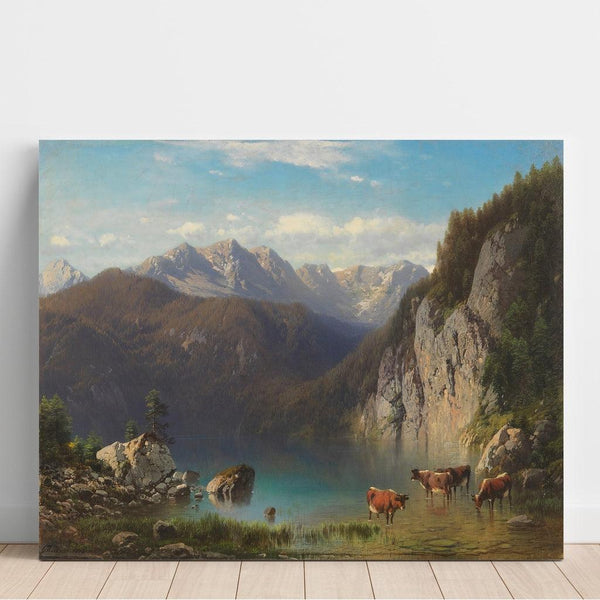 Reproduction of the painting The Alpsee Lake near Hohenschwangau - Carl Millner