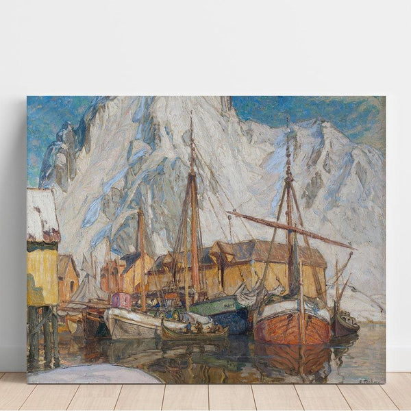 Reproducción del cuadro El puerto de Svolvær, Lofoten - Anna Boberg